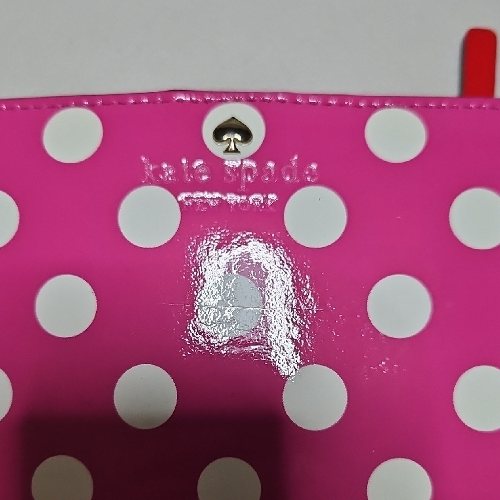 Kate Spade Carlisle Street Stacy Wallet Pink Polka Dot - Picture 2 of 4
